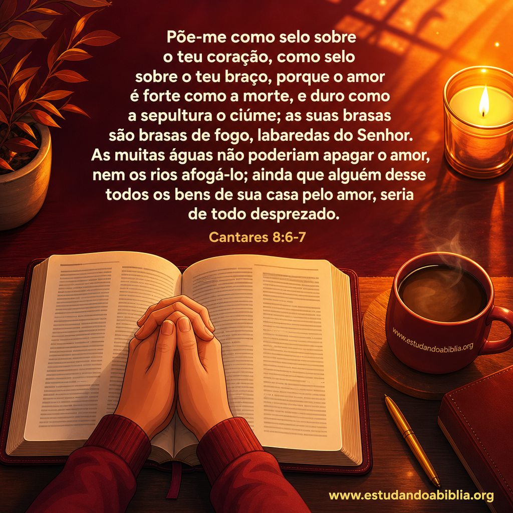 Versículo bíblico do dia - Cantares 8:6-7