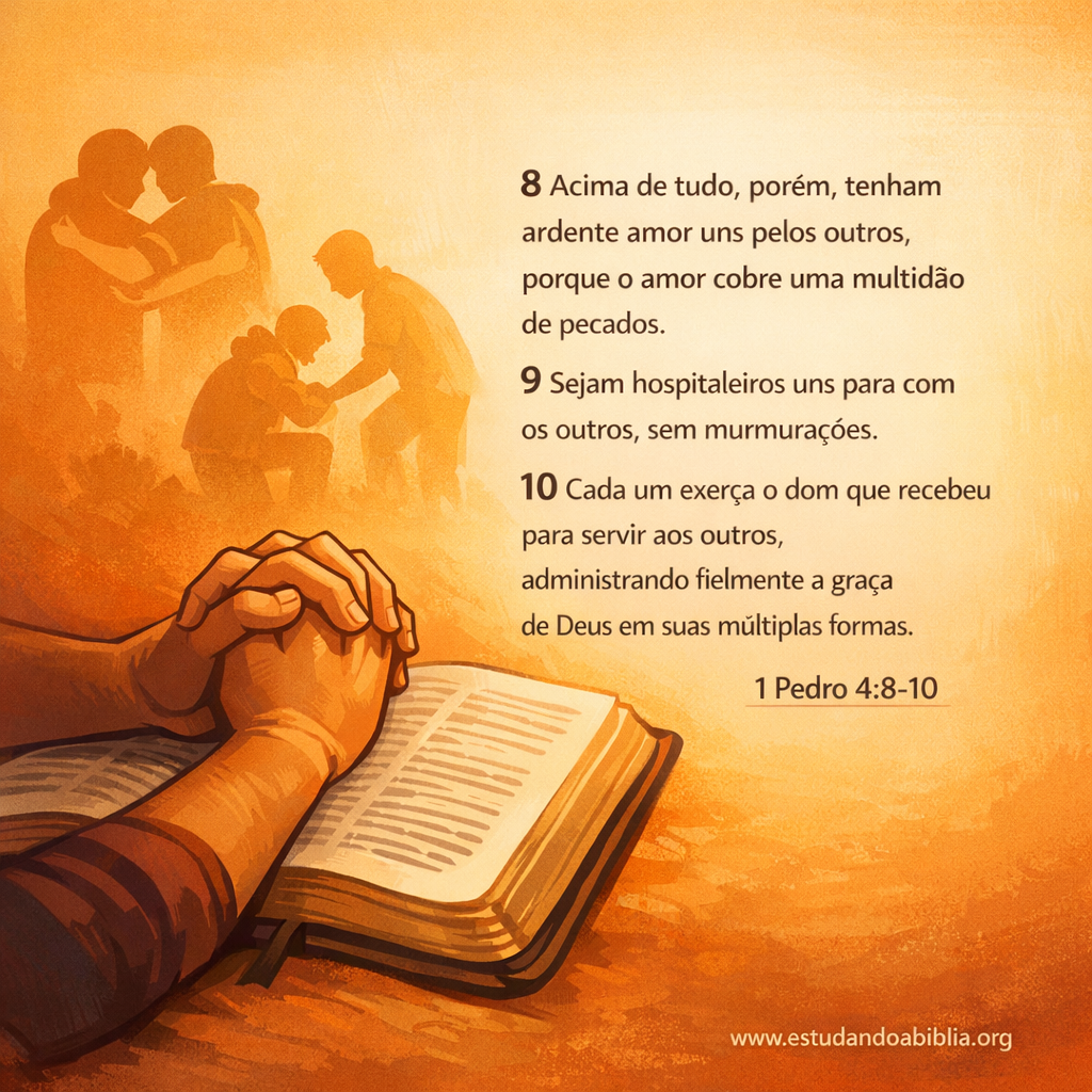 Versículo bíblico do dia - 1 Pedro 4:8-10