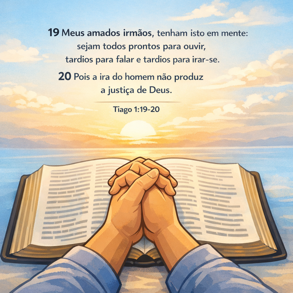Versículo bíblico do dia - Tiago 1:19-20