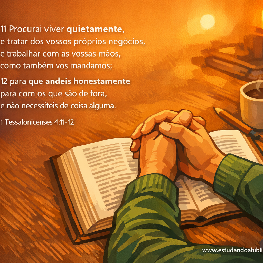 Versículo bíblico do dia - 1 Tessalonicenses 4:11-12