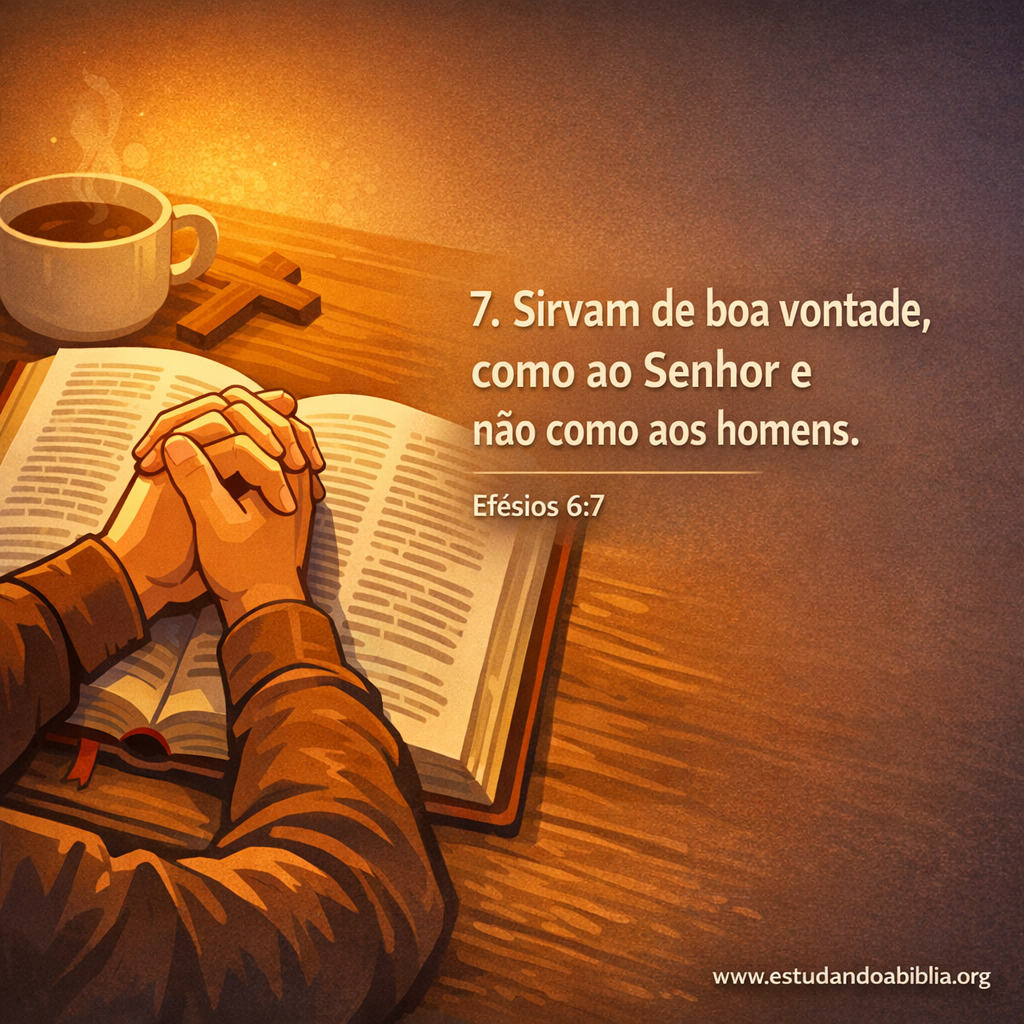 Versículo bíblico do dia - Efésios 6:7