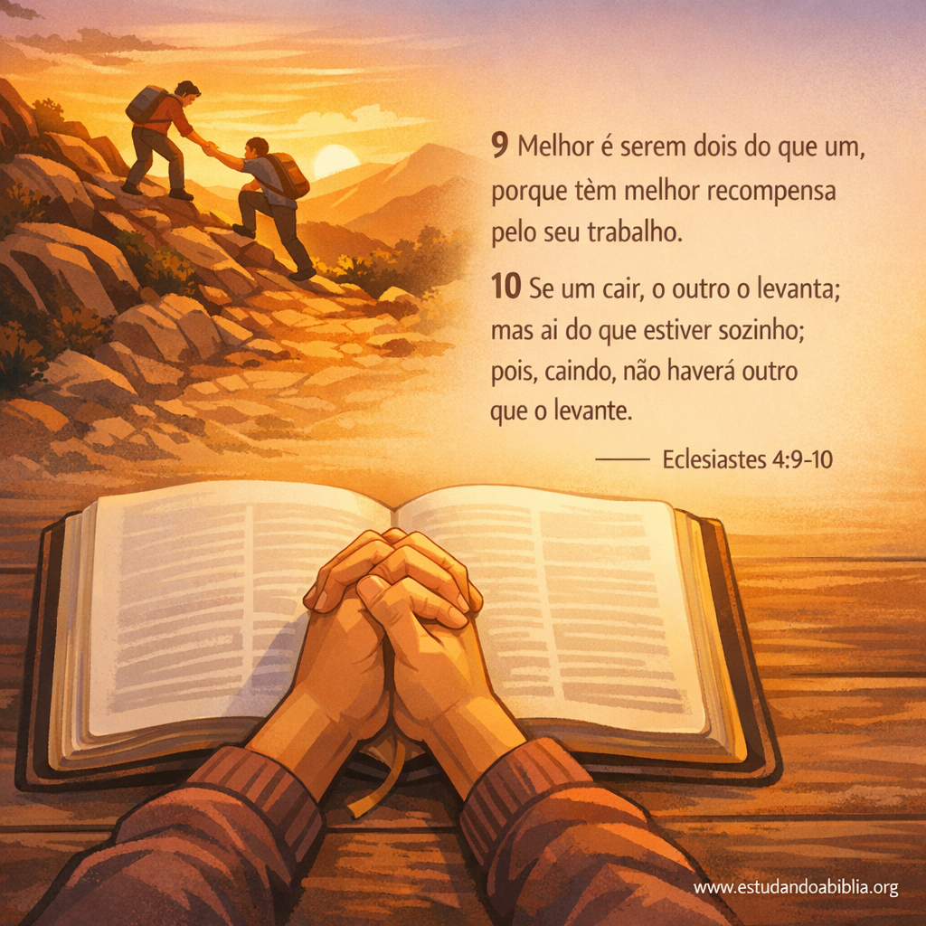 Versículo bíblico do dia - Eclesiastes 4:9-10