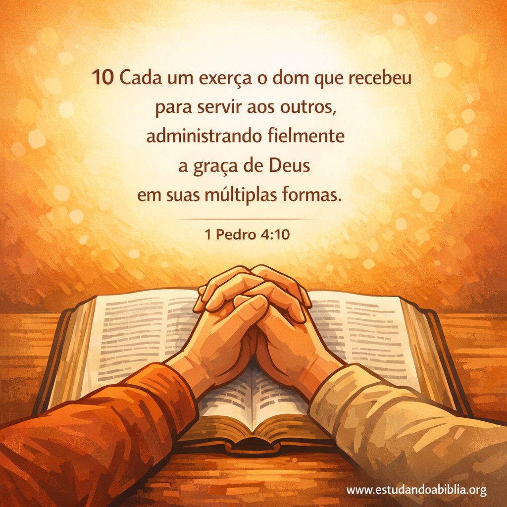 Versículo bíblico do dia - 1 Pedro 4:10