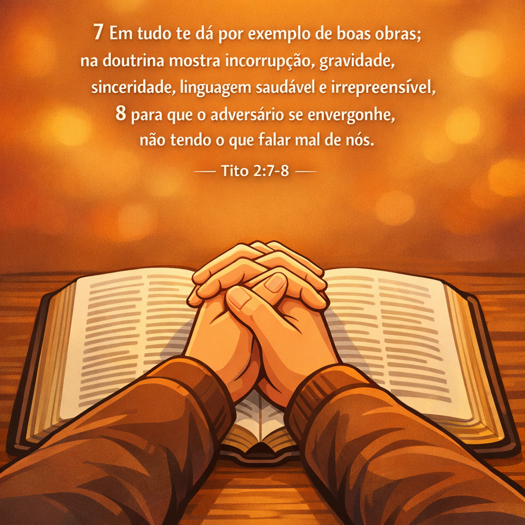 Versículo bíblico do dia - Tito 2:7-8