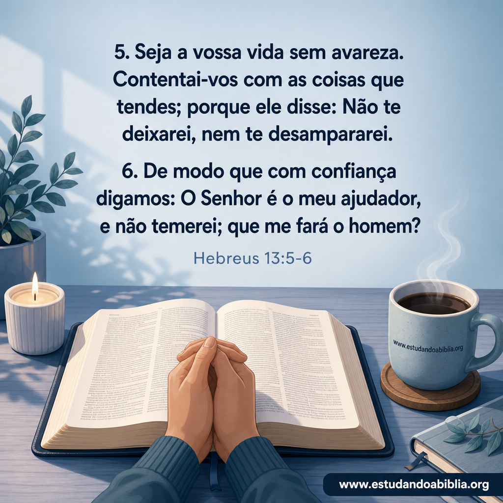 Versículo bíblico do dia - Hebreus 13:5-6