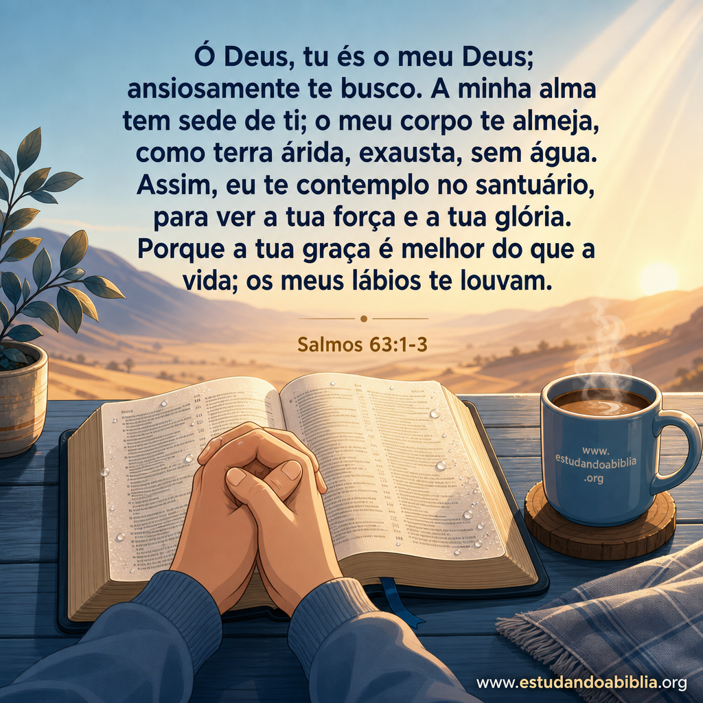 Versículo bíblico do dia - Salmos 63:1-3