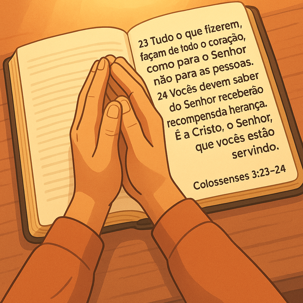 Versículo bíblico do dia - Colossenses 3:23-24