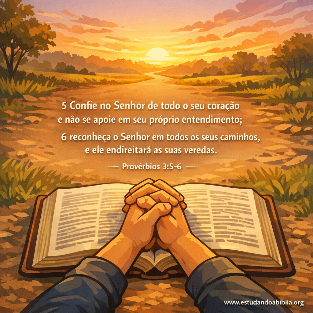 Versículo bíblico do dia - Provérbios 3:5-6
