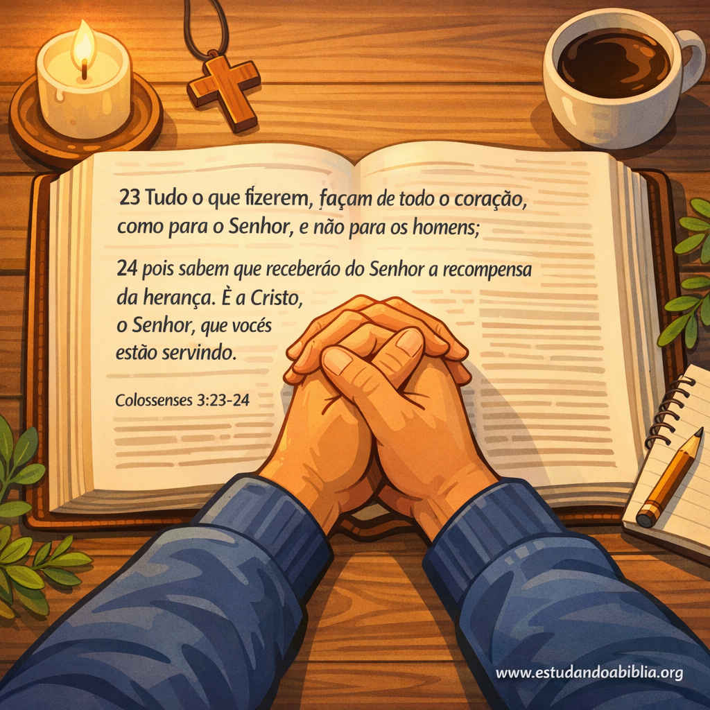 Versículo bíblico do dia - Colossenses 3:23-24
