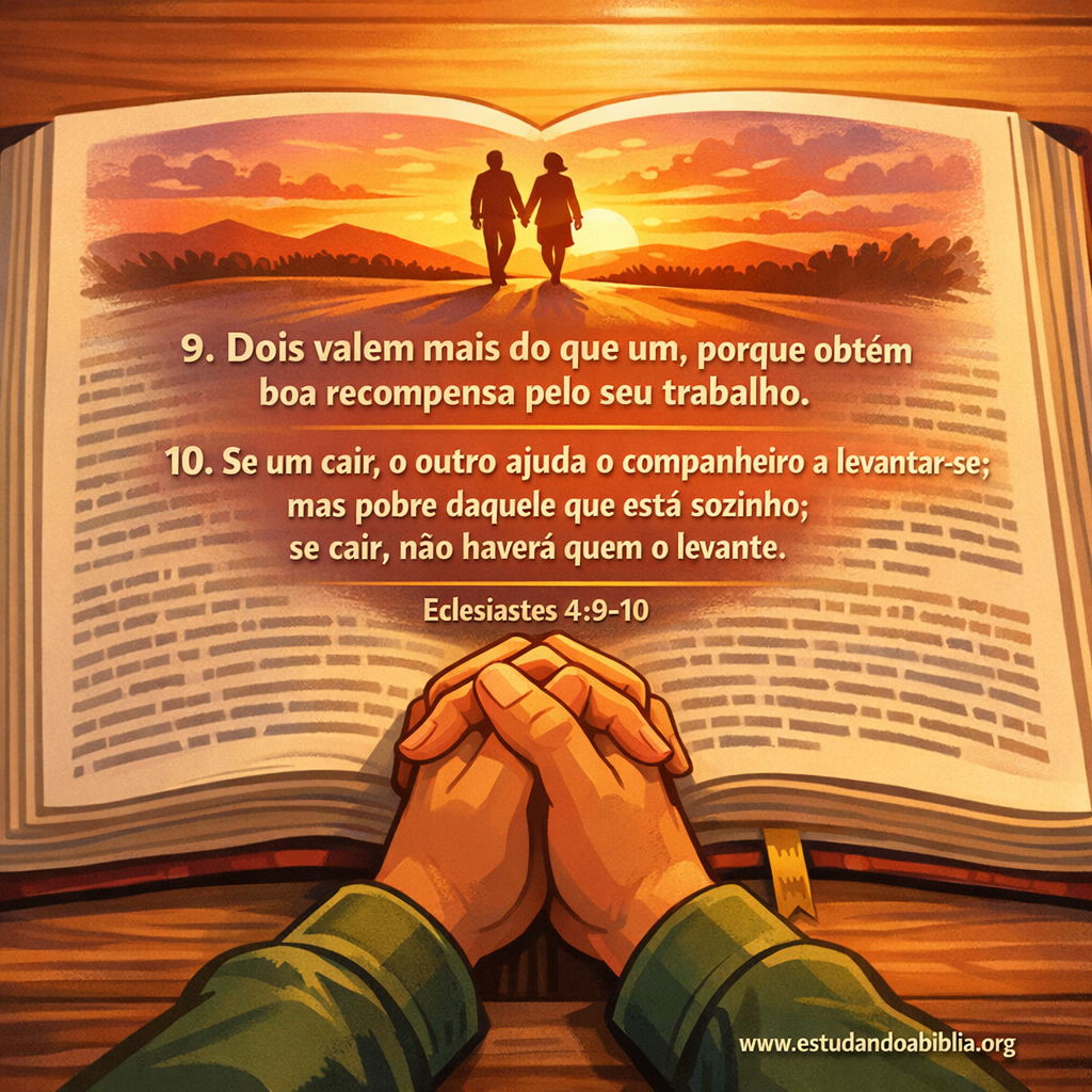 Versículo bíblico do dia - Eclesiastes 4:9-10