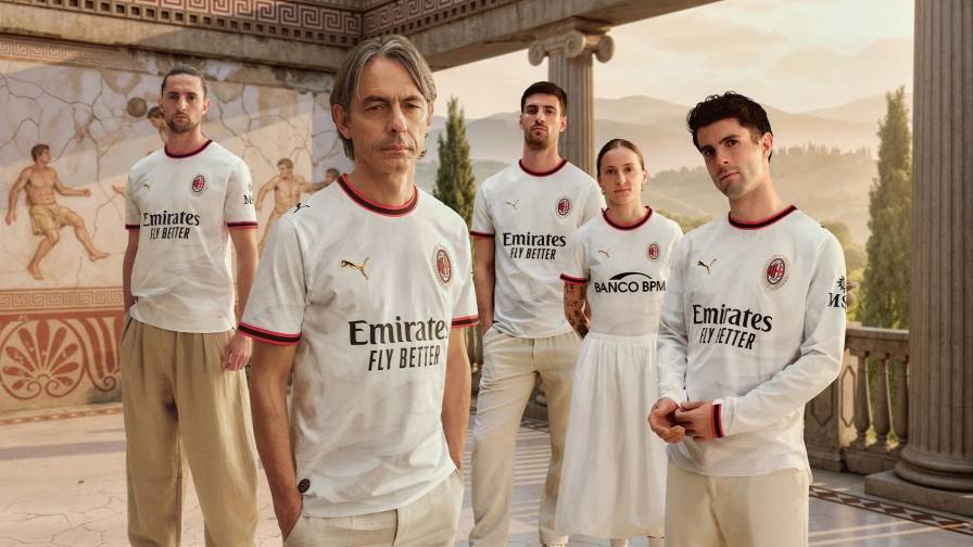 AC MILAN AND PUMA LAUNCH WHITE 2026/27 AWAY KIT image of the AC Milan and PUMA 2026/27 away kit release, outlining design details, historical references, and availability.