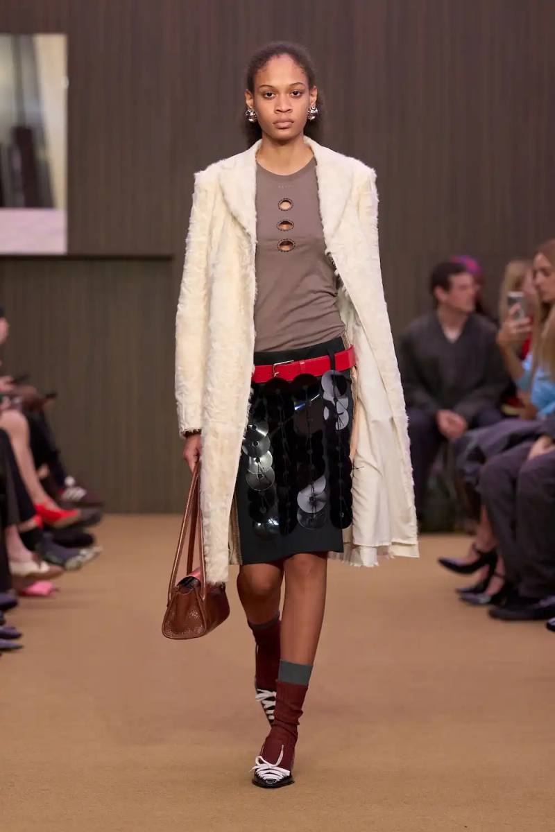 MARNI'S RETURN TO ITS ROOTS UNDER MERYLL ROGGE image of Meryll Rogge's first collection as creative director of Marni, covering design direction, materials, and the installation by Formafantasma.
