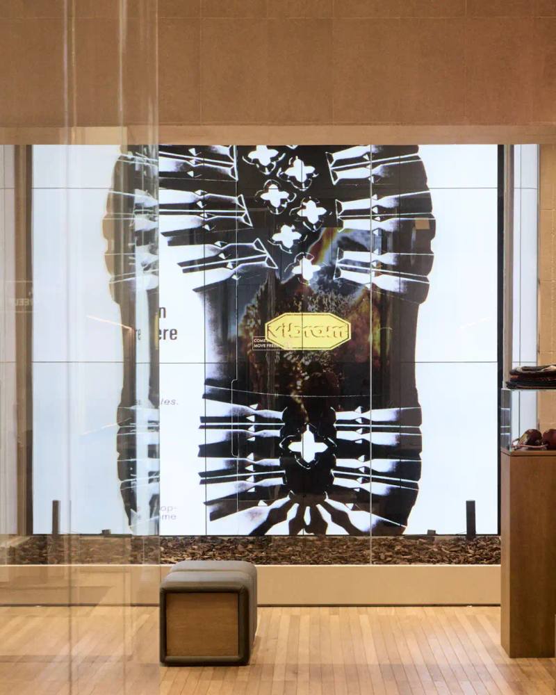 VIBRAM CELEBRATES CARRARMATO SOLE HERITAG Exhibition at Vibram's Milan store explores the history and technical evolution of the Carrarmato sole through archival materials, audio contributions, and design objects spanning nearly 90 years.