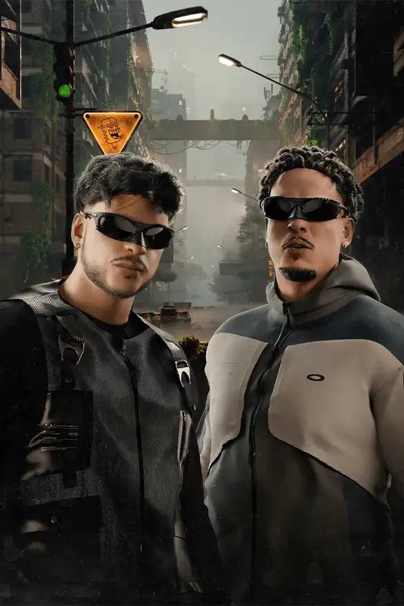 Oakley Oakley Plantaris sunglasses in black and yellow, with articulated arms and removable nose guards, showcasing a modern design inspired by frog anatomy, created in collaboration with Podpah podcast