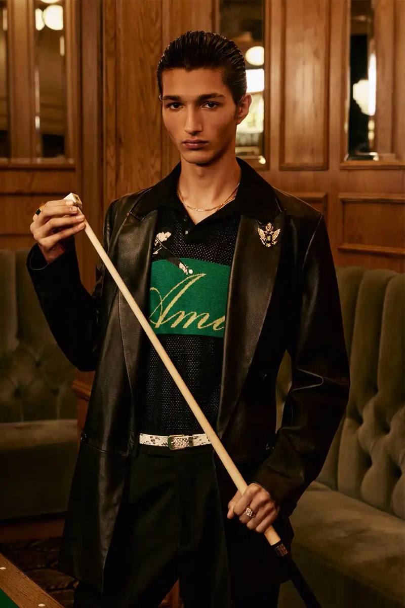 AMIRI's Pre-Spring 2025 collection blends classic Hollywood glamour with contemporary, off-duty style, paying homage to LA's iconic after-hours culture.