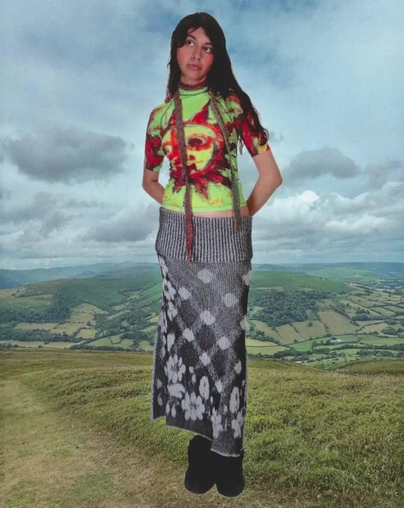 Paolina Russo's fashion collection combining suburban memories with crafted textiles through collaborative design and sustainable practices.