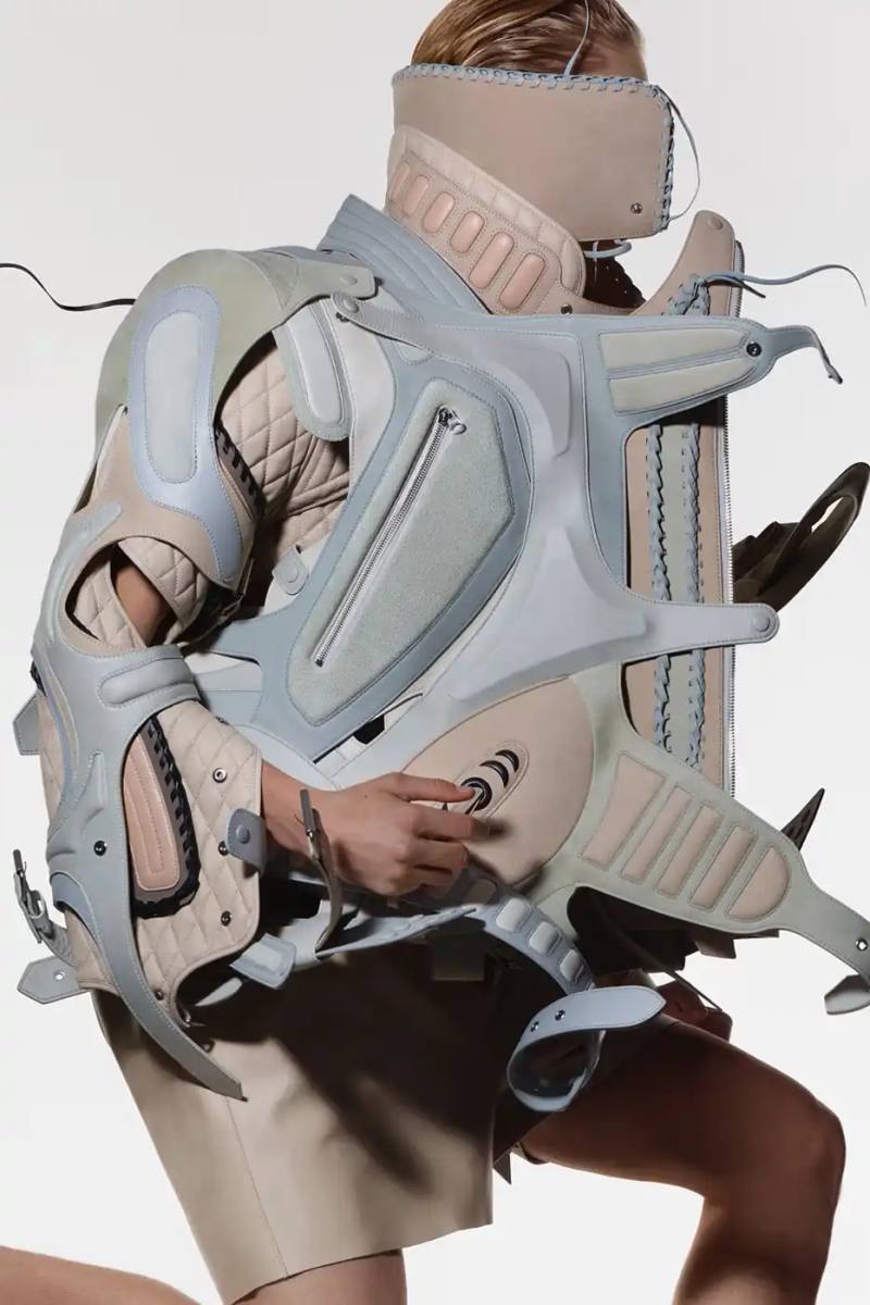 Craig Green's redesigned ECCO Joke FSDX shoe featuring transparent Apparition leather layered with suede, shown in profile view