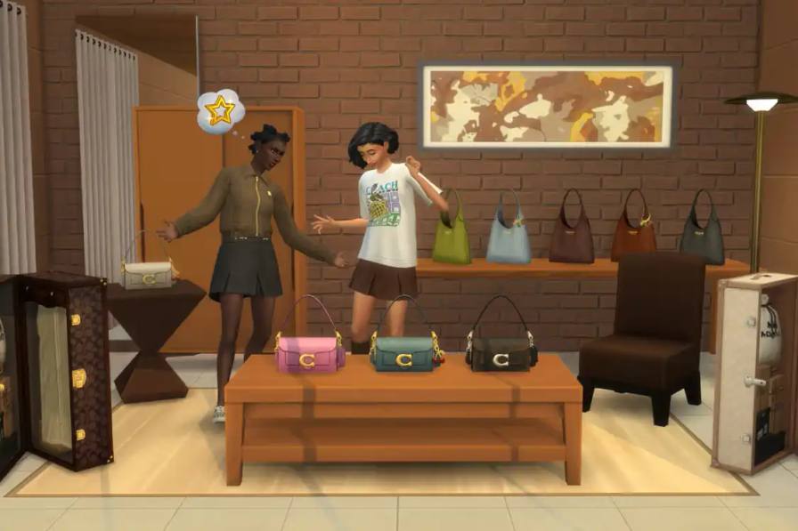 Coach partnered with Electronic Arts to add nine free virtual items to The Sims 4, including bags and clothing with 65 color options.