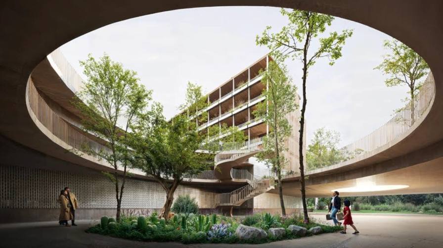 STEFANO BOERI ARCHITETTI WINS IBIZA HOUSING PROJECT image detailing the Sa Casa affordable housing project in Ibiza designed by Stefano Boeri Architetti featuring modular wooden construction.