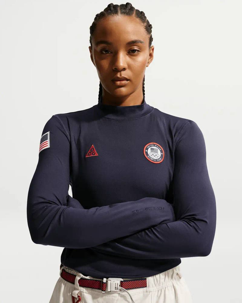 Nike ACG unveils Team USA collection for 2026 Milano Cortina Winter Olympics featuring technical outdoor apparel including jackets, long-sleeve shirts, accessories, and a sherpa fleece with eagle design
