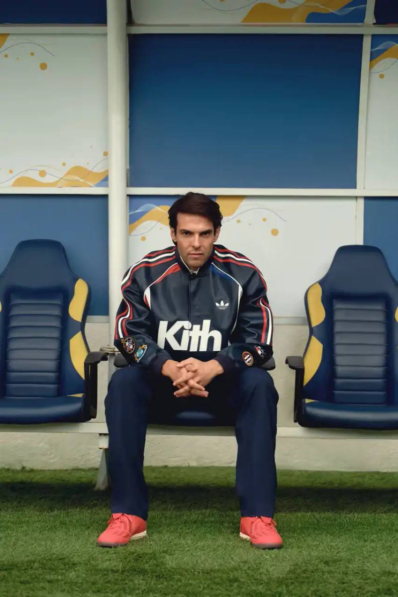 This article announces the Spring 2025 collaboration between Kith and adidas Football after a seven-year hiatus. The collection includes premium apparel (stadium coats, tracksuits, jerseys), footwear (custom Predator models and lifestyle options), and accessories (scarves, bags, headwear). Special collaborations with ESPN, Chase, and DHL Express are highlighted. The full collection launches April 18 online and in Kith retail locations. The article is structured in six paragraphs that outline the collaboration's scope, key apparel pieces, special partnerships, footwear offerings, accessories, and release details.