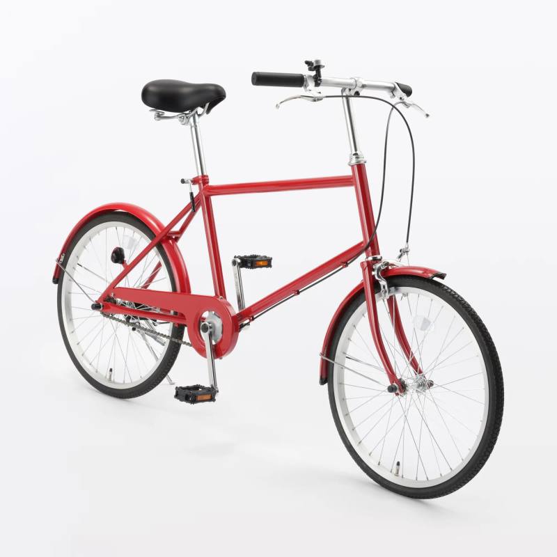 image detailing the new Muji minimal bicycle and matching helmet release on August 19, including pricing in euros and unique design features.
