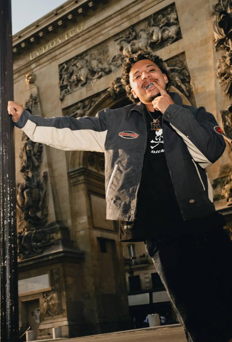 Total Look: Dickies Di-Meh applies an independent skateboarding mentality to his ongoing musical career. image by Lorenzo Bonanni for Casawi Magazine
