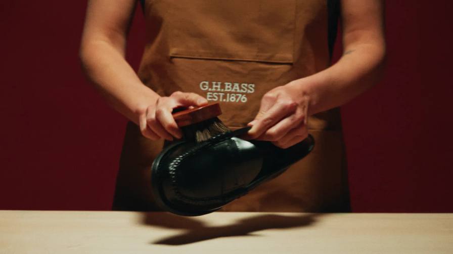 image detailing the 150th anniversary of the GH Bass footwear brand and the 90th anniversary of the Weejuns penny loafer.