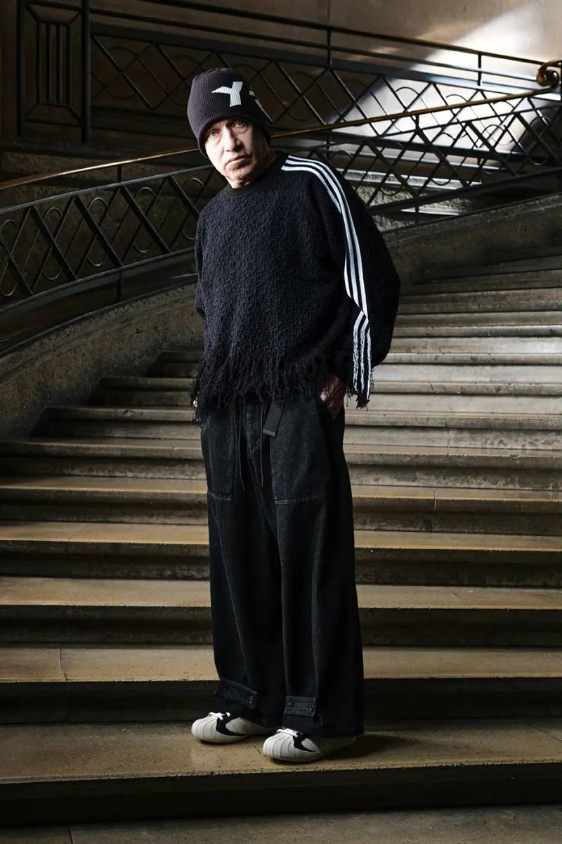 Y-3 FW26 CAMPAIGN FEATURES MARK GONZALES An editorial article detailing the Y-3 Fall/Winter 2026 campaign. The text describes the apparel and footwear, focusing on the collaboration between Adidas, Yohji Yamamoto, and Mark Gonzales.