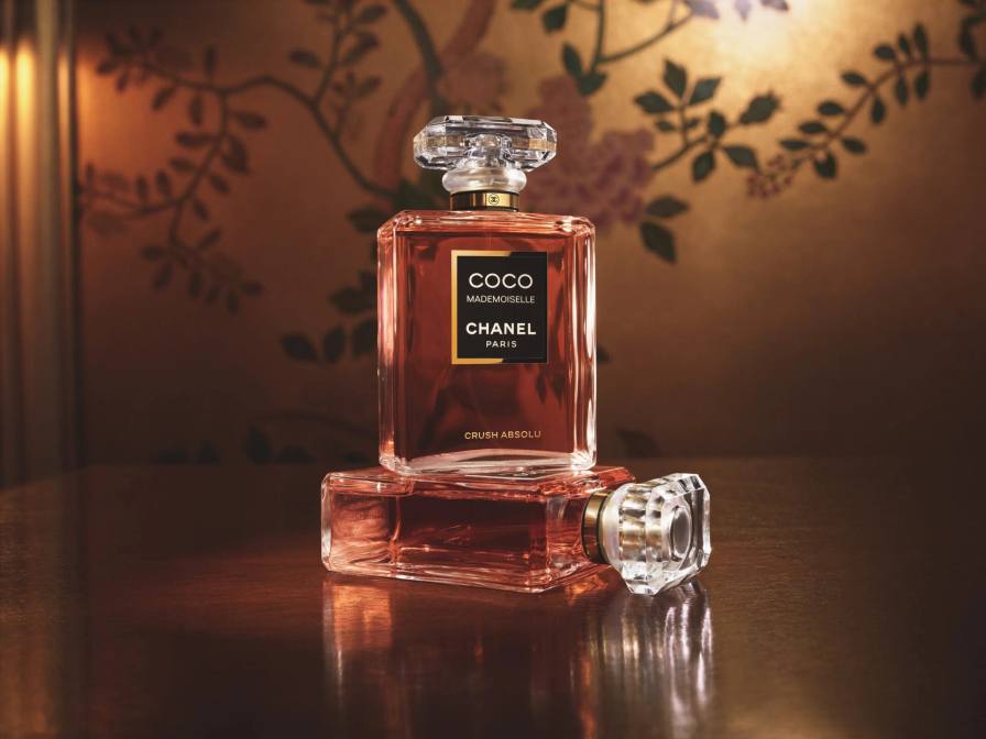CHANEL INTRODUCES COCO MADEMOISELLE CRUSH ABSOLU An image of the Chanel Coco Mademoiselle Crush Absolu fragrance launch, detailing note profiles, pricing, packaging, and the campaign starring Gracie Abrams.