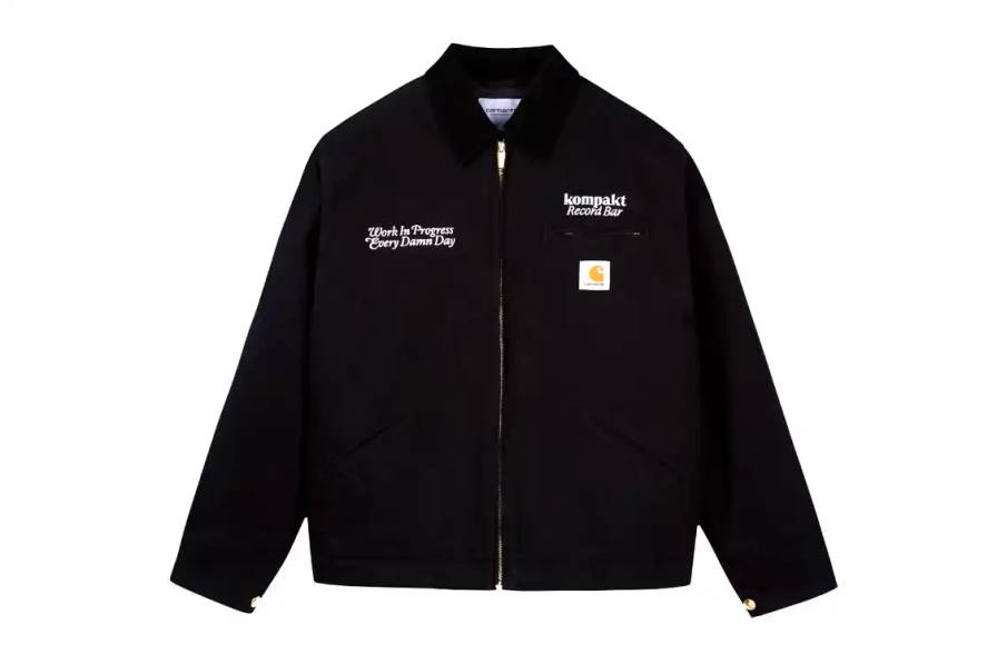 Fashion collaboration between Seoul record store Kompakt Record Bar and workwear brand Carhartt WIP creates collection inspired by audio culture.