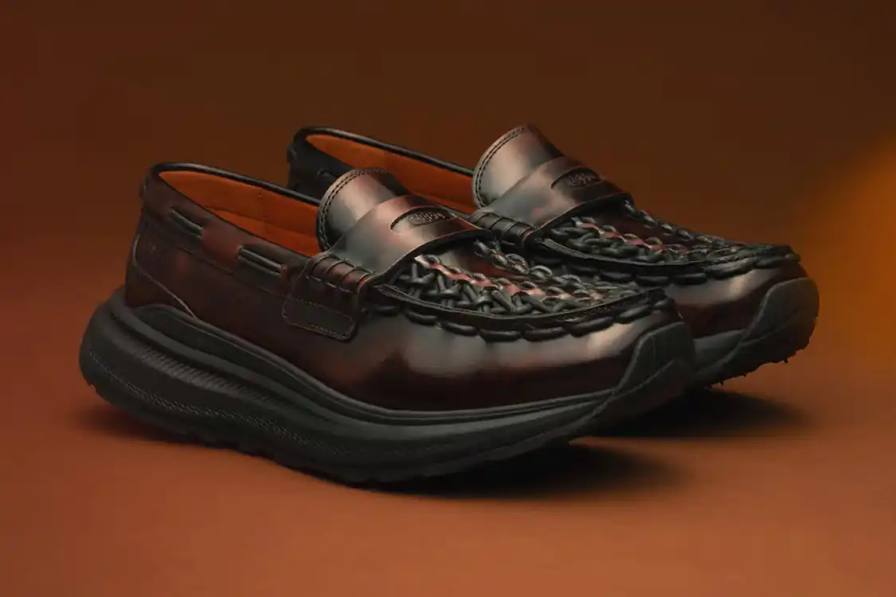KEEN UNEEK LOAFER WK RETURNS IN CORDOVAN image about KEEN footwear releasing a new burgundy-brown version of their hybrid loafer-sandal design with premium leather and performance features.