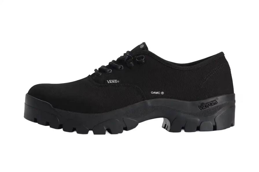 OAMC and Vans collaborate on outdoor footwear collection launching February 20, 2025, featuring two redesigned models with Vibram soles.