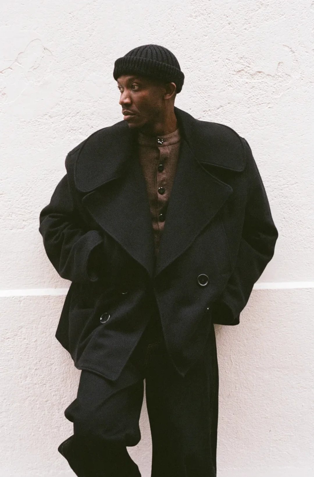Portrait of designer Kwame Adusei, founder of the Los Angeles-based fashion label, during an interview at his Paris boutique.