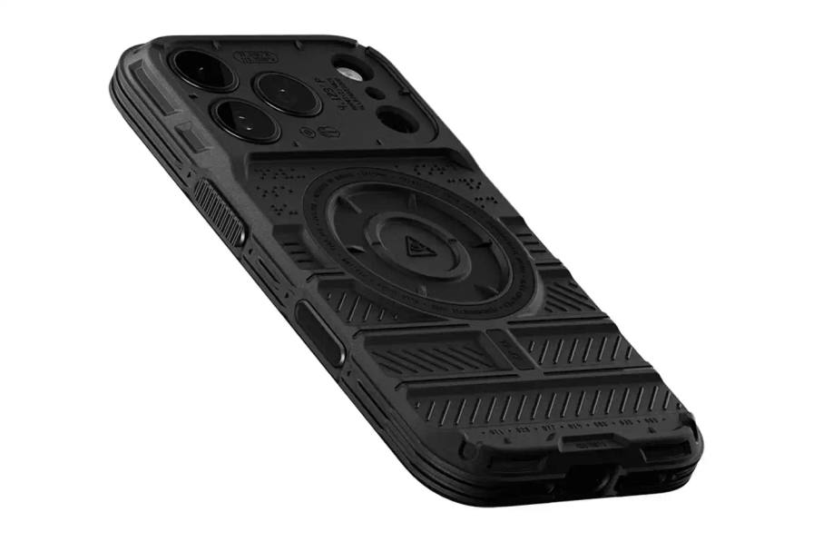 IPHONE 17 CAMERA DESIGN LEAKED THROUGH CASE Article discusses how dbrand's Tank Case product announcement appears to confirm leaked iPhone 17 camera design changes from square housing to horizontal bar layout.
