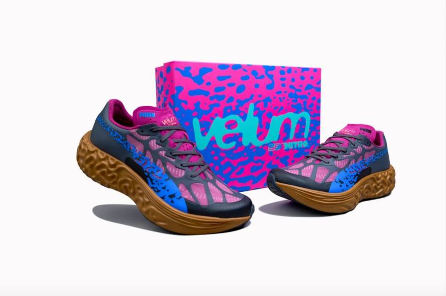 Article about the PUMA x Salehe Bembury Velum sneaker release, detailing the design features, technology, and availability starting February 7, 2026.