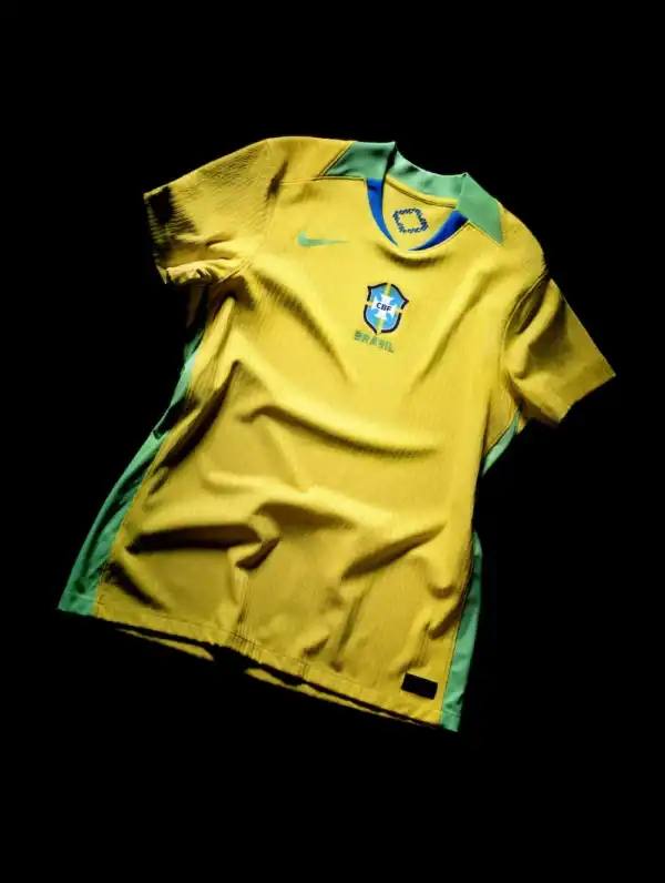 NIKE UNVEILS 2025 WOMEN'S NATIONAL FOOTBALL TEAM KITS image of Nike's release of women's national football team uniforms for 2025. It details the technical Dri-FIT ADV material that wicks away moisture, the design process using body-mapping and 4D data, and the Lite Flex technology for team emblems. The article mentions sustainability initiatives with recycled materials and identifies the eight countries receiving new kits: France, Brazil, England, South Korea, Netherlands, United States, Nigeria, and Norway. Information about online and retail availability is included at the end.