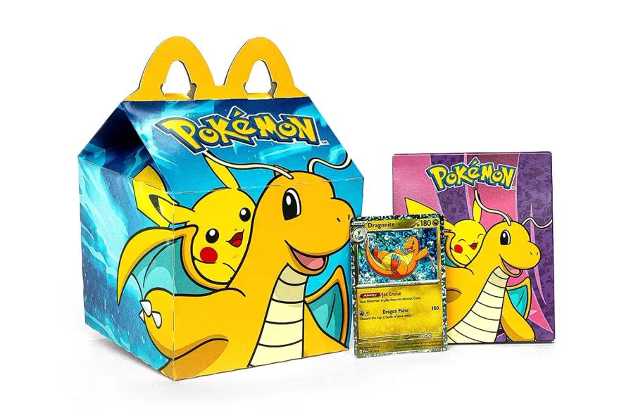 McDonald's new Pokémon Trading Card Game Happy Meal promotion, detailing included cards, digital rewards, and box designs available at U.S. locations.