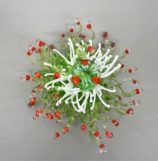 Lea Lenhart. Melts glass on a torch to create delicate, underwater-inspired glass ‘creatures’. GETTING READY FOR ART MIAMI WITH CHIEFS & SPIRITS GALLERY - Gallery Image 1
