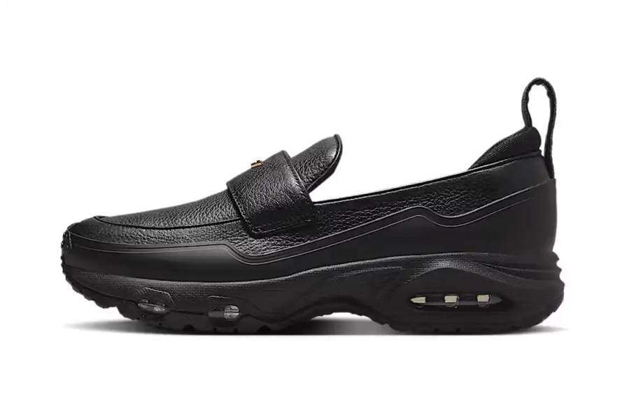 Nike launches the Air Max Phenomena in black, a loafer-style shoe with Air Max cushioning technology, priced at $165 and available for purchase now.