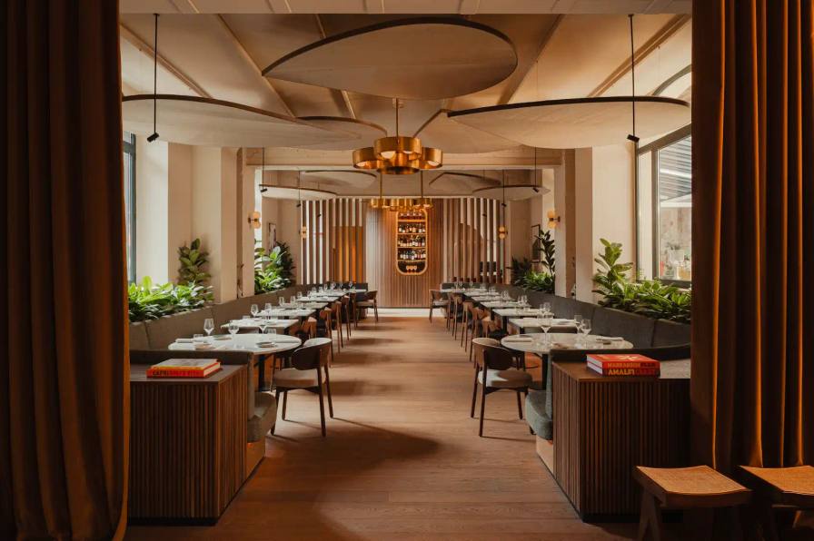 AETHOS MILAN UPGRADES TO FIVE STARS image summarizing the reopening of Aethos Milan as a five-star hotel with details on room renovations, new dining spaces, and member club features.