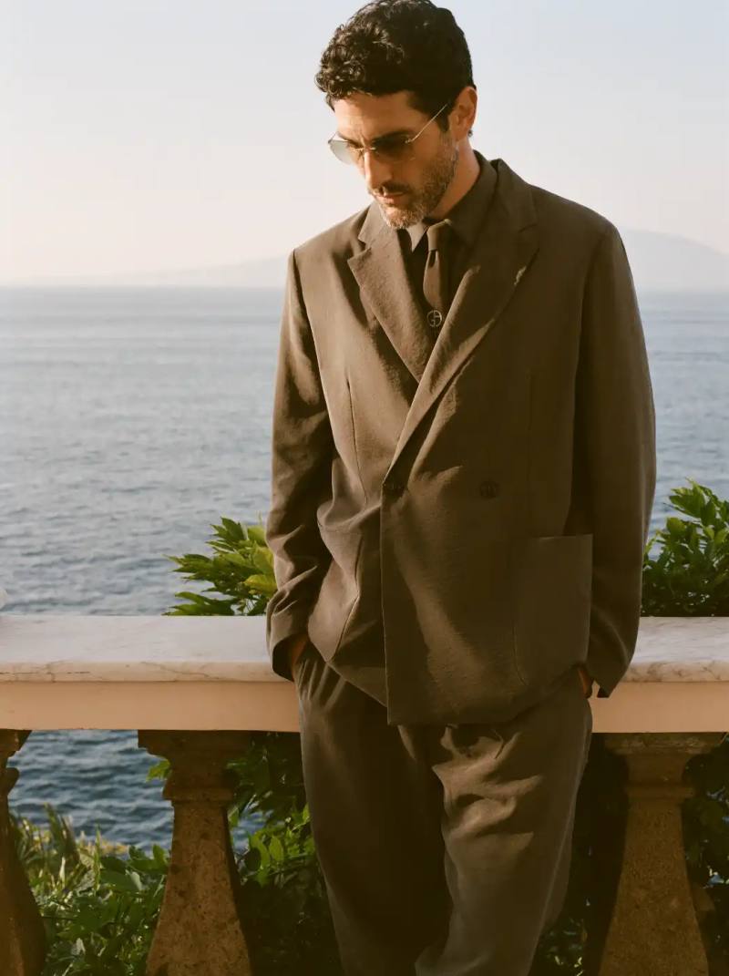 image of the second Giorgio Armani and Kith collaborative fashion collection called "Estate." The collection includes both men's and women's clothing and accessories inspired by coastal destinations in Italy and America. Key details include product descriptions, materials used, launch dates, and availability information across multiple retail channels.