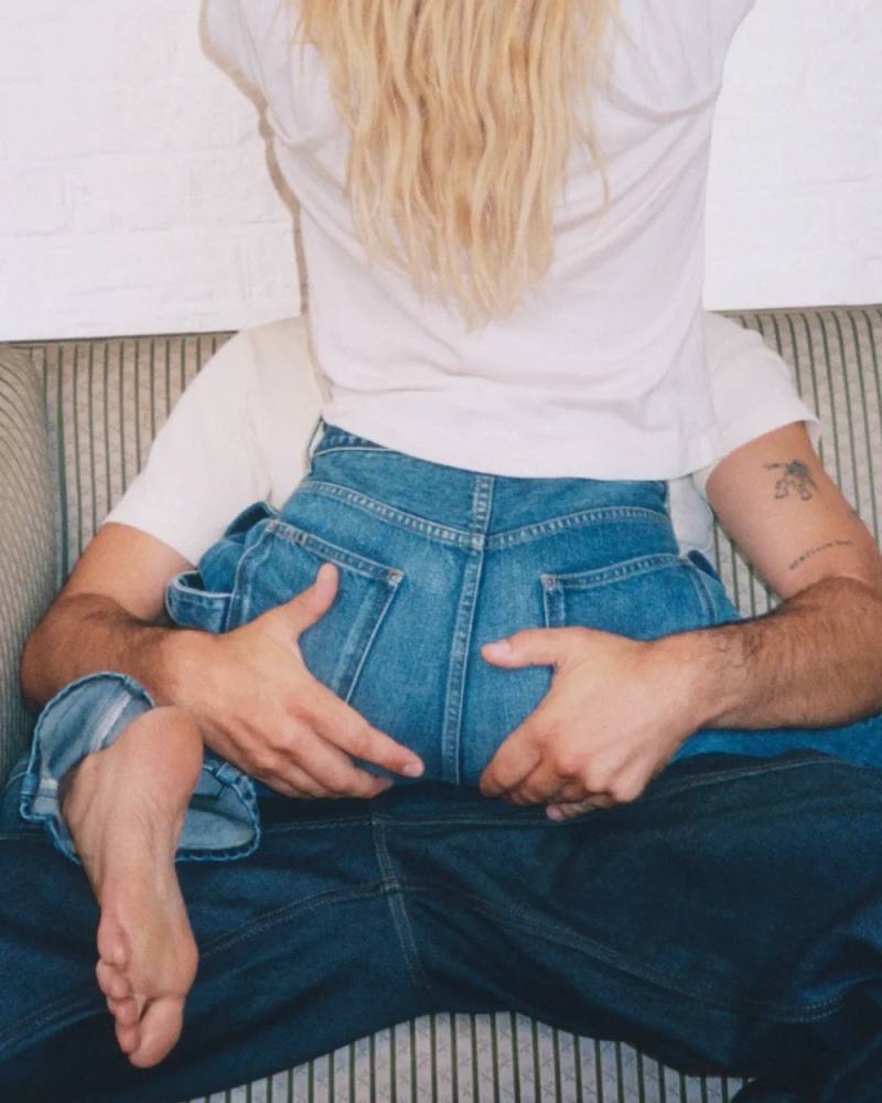 JW ANDERSON TWISTED DENIM CAMPAIGN image the JW Anderson Twisted Denim collection and campaign featuring Dree Hemingway and Nick Delli Santi.