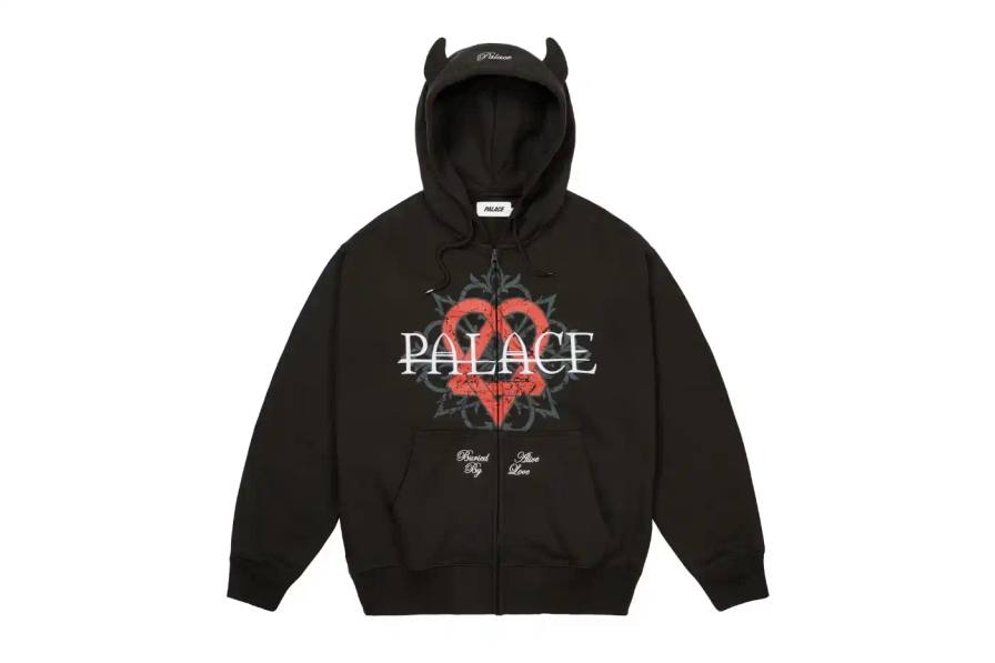Palace streetwear brand partners with Finnish rock band HIM for exclusive clothing and jewelry collection alongside their Fall 2025 mainline drop.