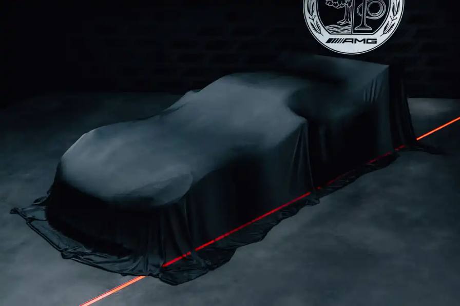 MERCEDES-AMG SHOWS TRACK CONCEPT image discusses Mercedes-AMG's new CONCEPT AMG GT TRACK SPORT prototype. The text covers the vehicle's V8 powertrain, Affalterbach production location, track-focused design goals, and development timeline. Content includes details about the concept's motorsport engineering approach and its role in expanding the AMG GT family beyond current road car offerings.