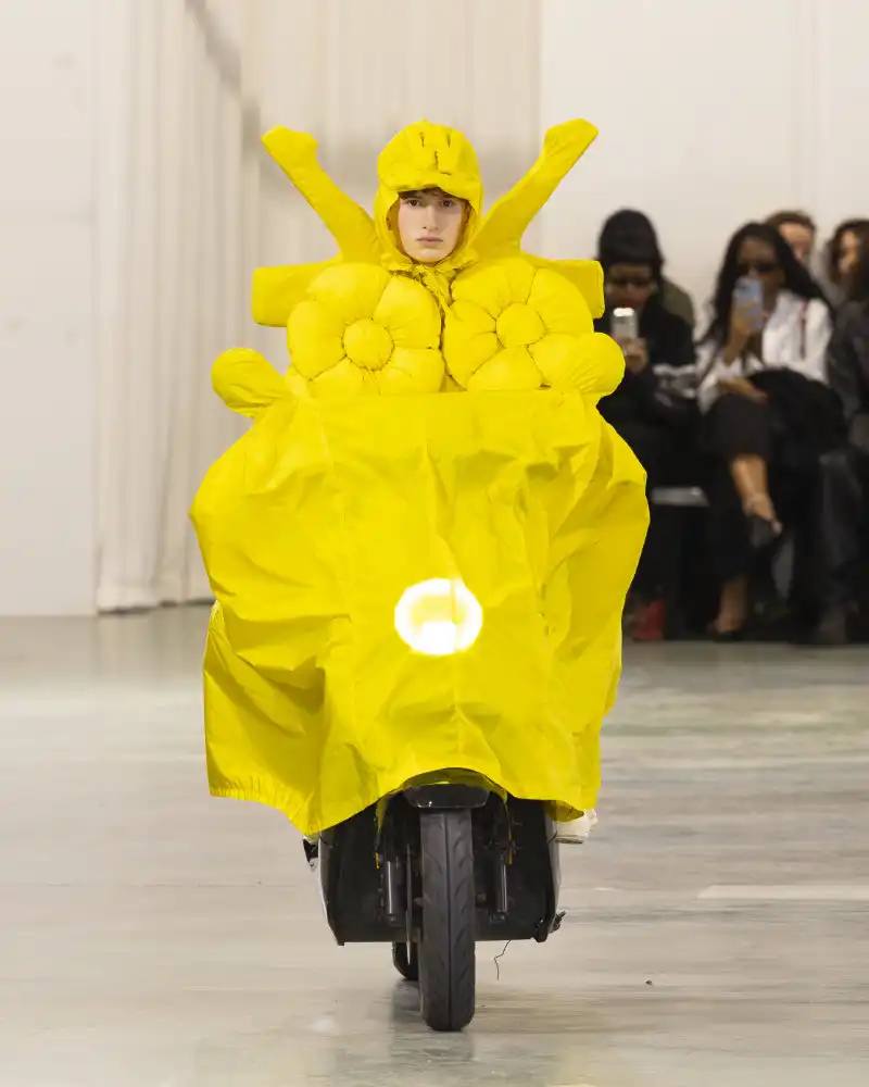 Belgian designer Walter Van Beirendonck presents his Fall/Winter 2026-2027 collection SCARE the CROW / SCARECROW, drawing from Art Brut influences and examining contemporary youth culture through contrasting elements of aggression and tenderness.