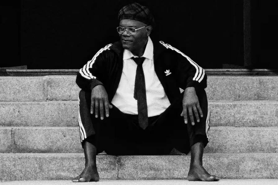 SAMUEL L JACKSON STARS IN ADIDAS SUPERSTAR CAMPAIGN image about the new Adidas video advertisement starring Samuel L Jackson and Kendall Jenner. The document details the new clothing collection.