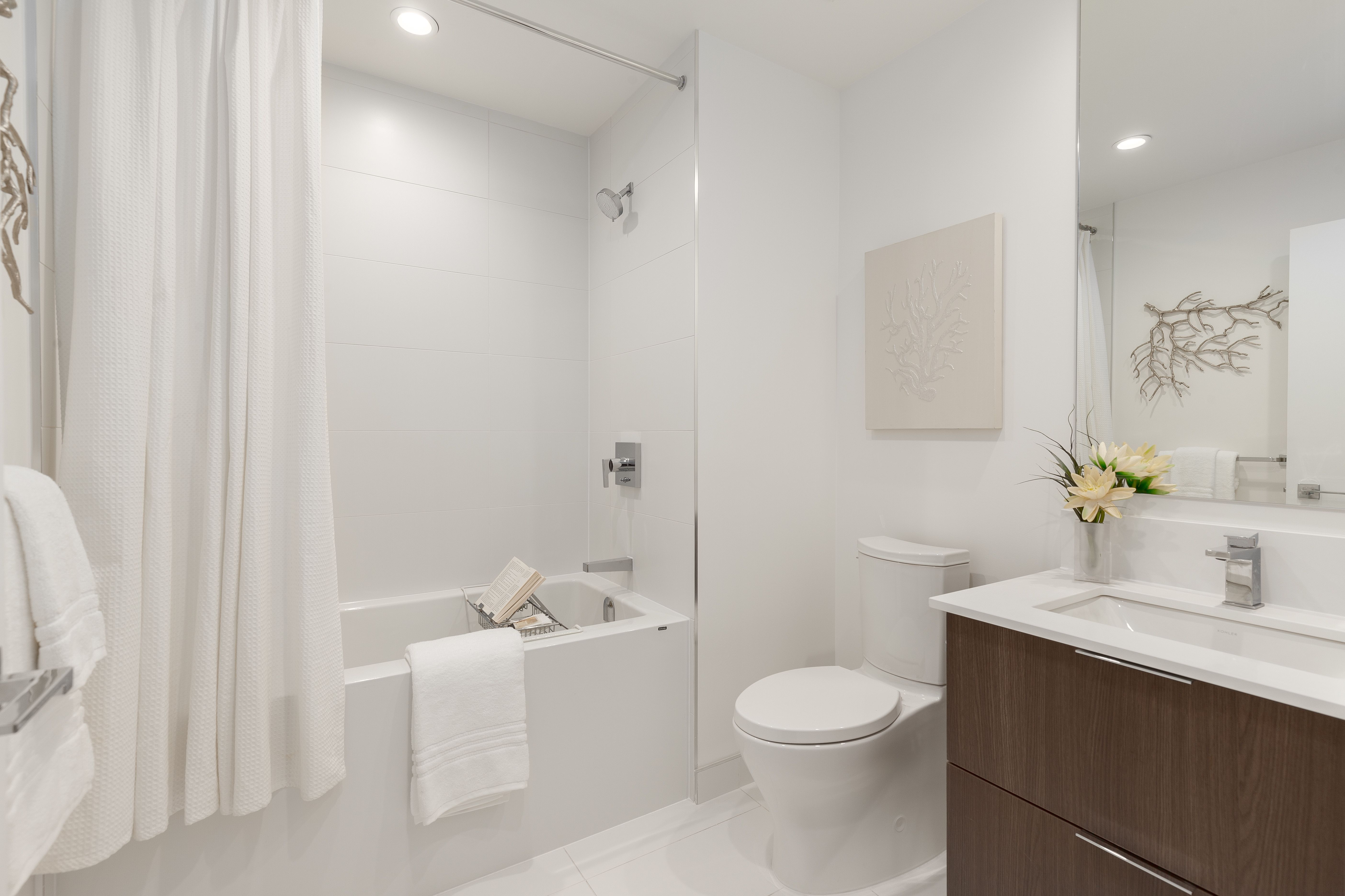 Restroom with modern clearn design in Everlea unit