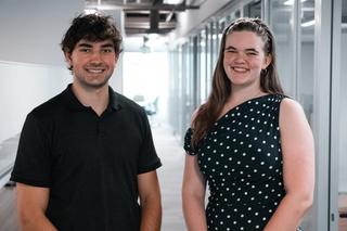 Two interns at Cressey offices.