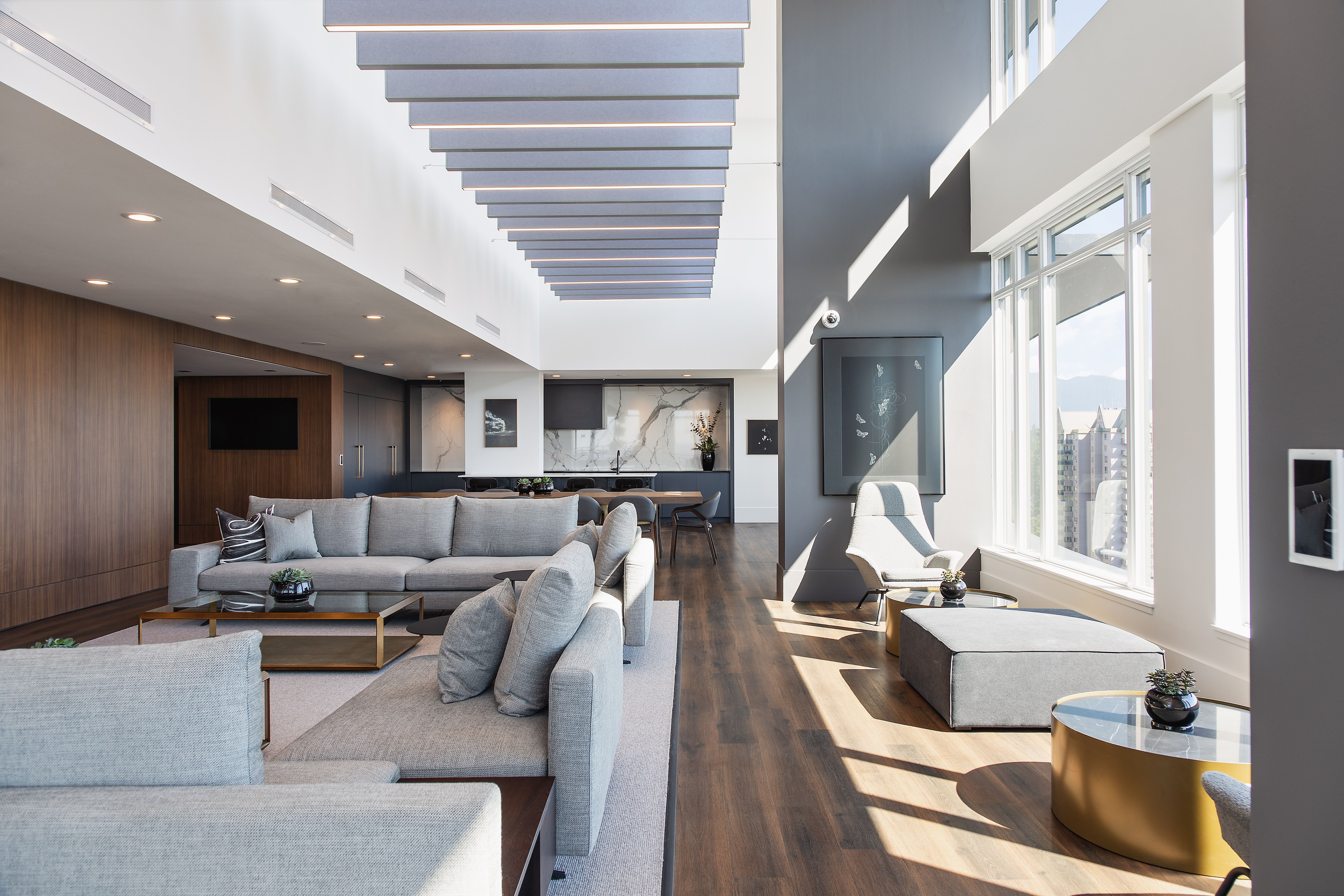 Communal lounge area with comfortable seating 